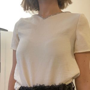 Maje sparkle collar shirt